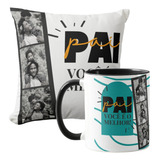 Kit Para Presente Almofada E Caneca Pai Avô - Dia Dos Pais