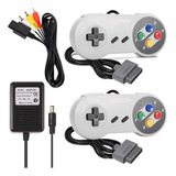 Kit Para Super Nintendo Compatível 2 Controle + Fonte + Cabo