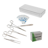 Kit Para Suturar Avançado 6 Itens Mais Estojo 18x8x3 Cm