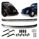 Kit Parachoque Dt Tr + Suporte Fusca 1200 1300 59 70 S/ Tubo