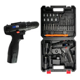 Kit Parafusadeira Furadeira 12v 2 Baterias Completa C/maleta
