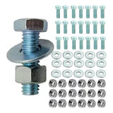 Kit Parafuso M8 X 90 C/ Porca E Arruela Lisa 5 Pc