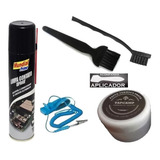 Kit Pasta Térmica Prata Escova Limpa Contato Pincel Pulseira