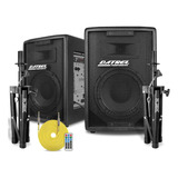 Kit Pastor Caixa Ativa Passiva Usb 8 300w + Tripé Brinde P10