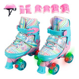 Kit Patins Completo Infantil Roller Quad