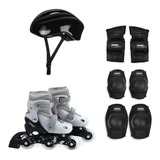 Kit Patins Roller Inline Completo + Proteção Do 30 A 33 Mor