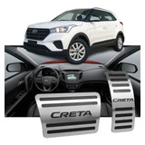 Kit Pedaleira Inox Aço Escovado Creta 2021 Modelo Original