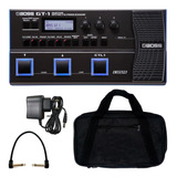 Kit Pedaleira Multi Efeito Gt-1 Boss + Fonte Cabo E Capa
