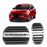 Kit Pedaleiras Cronos Cambio Automatico Aço Inox Escovado