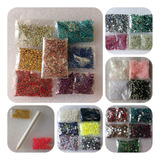Kit Pedrarias De Unhas 12.500 Pedras Margarida Dome Caviar