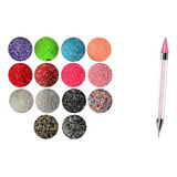 Kit Pedrarias Strass Margarida + Caneta Pega Strass