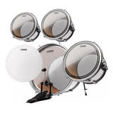 Kit Pele 6 8 10 12 14 20 10 Evans Ec2 Clear Dupla Hidráulic