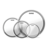 Kit Pele Tom 8 10 14 18 Evans Ec2 Clear Duplo Filme Hidrauli