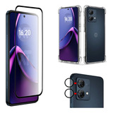 Kit Película 3d + Câmera 3d + Capinha Para Motorola Moto G84