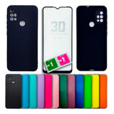 Kit Película 3d + Capa Case Silicone Veludo Para G10 G20 G30