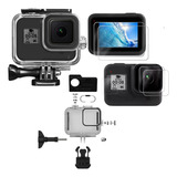 Kit Película Vidro + Caixa Estanque Gopro Hero 8 Black