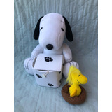 Kit Pelúcia Snoopy Peanuts Sega 2007 29cm + Woodstock 13cm