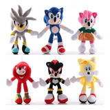 Kit Pelúcias Turma Do Sonic Musical Macio Infantil Brinquedo