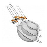 Kit Peneiras Em Aço Inox 10, 14 E 16cm - Original Line
