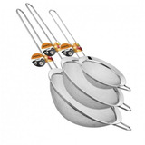 Kit Peneiras Em Aço Inox 10, 14 E 16cm - Original Line