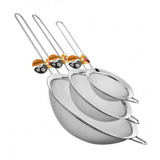 Kit Peneiras Em Aço Inox 10, 14 E 20cm - Original Line