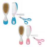 Kit Pente E Escova + Tesourinha Para Unha Bebê Chicco - Novo