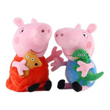 Kit Peppa Pig E Família 20cm E 30cm - Bordado