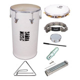 Kit Percussão Samba Wh Tantam + Pandeiros Reco Tamborim +