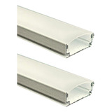 Kit Perfil Sobrepor 17mm Aluminio Para Fita Led 2 Metros