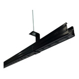 Kit Perfilado Trilho Perfurado 38x38x2000mm #24 Cor Preta