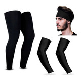 Kit Pernito Manguito E Headband Ciclismo Sport Uv50+