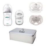 Kit Personalizado Nome Avent 2 Mamadeiras Pétala + Chupeta
