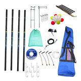 Kit Pesca 4 Varas Telescopica 2x 3,60  2 X 4,50 Com Suporte