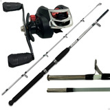 Kit Pesca Barato Vara 1,65m 35 Lbs + Carretilha 3 Rolamentos