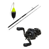 Kit Pesca Carretilha Black Tamba Bg Vara 2,40m Pesqueiro