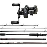 Kit Pesca Carretilha Black Tamba Bg Vara 2,70m 50l Pesqueiro
