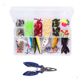 Kit Pesca Iscas Artificiais Alicate Caixa 101 Peças Lorben Cor Variado