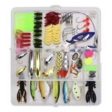 Kit Pesca Iscas Artificiais Alicate Caixa 101 Peças Lorben