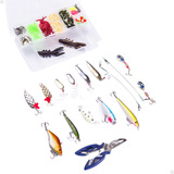 Kit Pesca Iscas Artificiais + Alicate + Estojo 101 Peças
