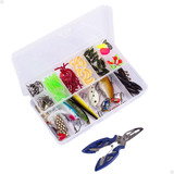 Kit Pesca Iscas Artificiais + Alicate + Estojo 101 Peças