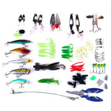Kit Pesca Iscas Artificiais + Alicate + Estojo 110 Peças