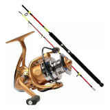 Kit Pesca Molinete Cmik Fb 6000 + Vara Ottoni Capitan 1,95m