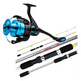 Kit Pesca Molinete Maruri Toro 2000+ Vara Hanok 1,52m 7-15lb