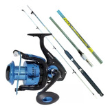 Kit Pesca Molinete Toro 4000 + Vara Taue 1,65m Emenda Rosca