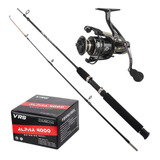 Kit Pesca Vara 1,65 Metros 30lb