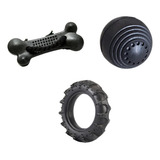 Kit Pet 3 Pçs Med/gde Porte Bola Lisa 75mm Pneu G Ossinho G 