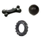 Kit Pet 3 Pçs Medio Porte Bola Lisa 65mm Pneu M Ossinho G ~~