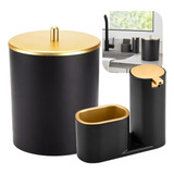 Kit Pia Cozinha Lixeira E Dispenser Liquido Luxo Elegante