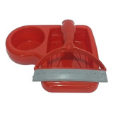 Kit Pia Cozinha Rodo Porta Detergente Esponja Organizador Cor Vermelho