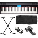 Kit Piano Digital Roland Go Piano Go-61p + Bag+ Capa+sustain
